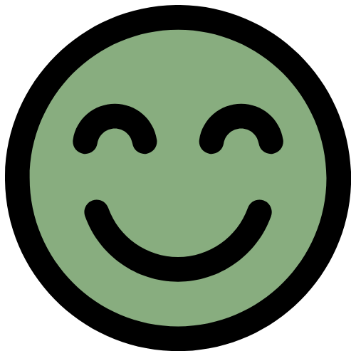 Smiling face icon representing body wellness, physical comfort, and a balanced physiological state.