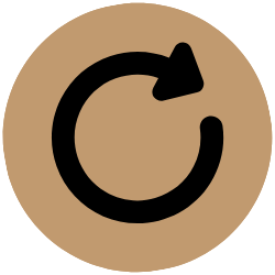 Circular arrow icon representing calm mind, emotional balance, and mental reset.