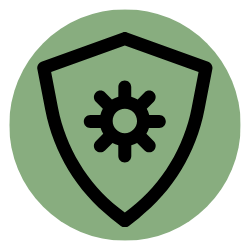 Shield icon representing immune modulation and the body’s protective and adaptive response systems.