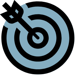 Target icon representing focus, mental clarity, and cognitive direction.