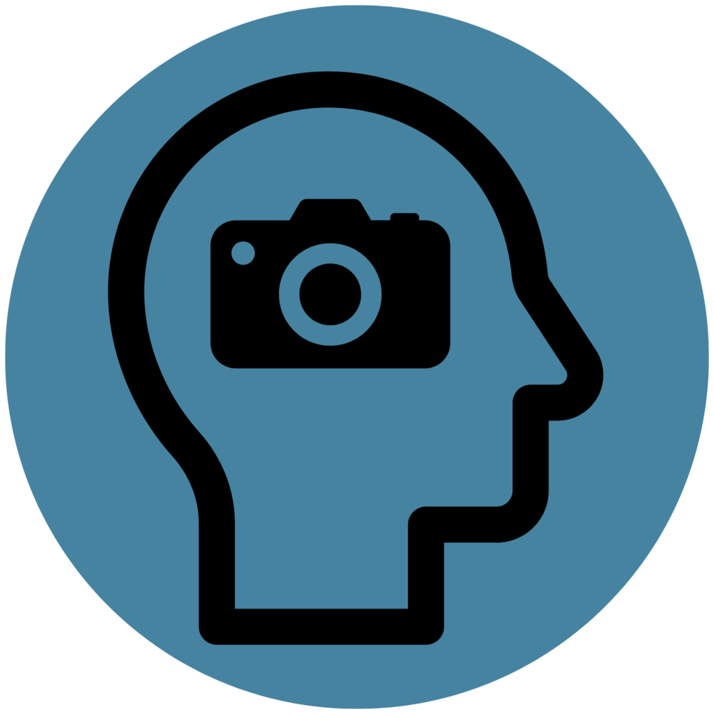Camera icon representing short-term memory and long-term retention